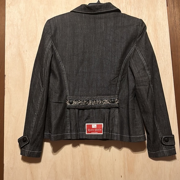 Rustic Denim Jean Jacket 1X New - Picture 3 of 3